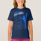 Rhythmic Gymnastics Ribbon and Stars T-Shirt (Voorkant)
