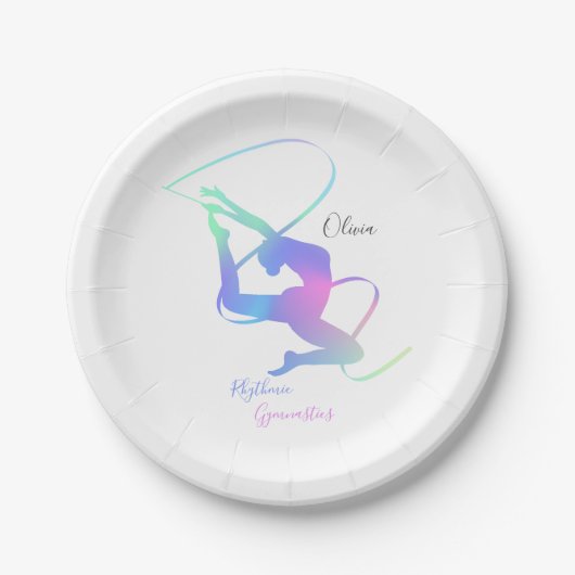 Rhythmic Gymnastics Ribbon Paper Borden – Elegant Papieren Bordje (Voorkant)