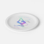 Rhythmic Gymnastics Ribbon Paper Borden – Elegant Papieren Bordje (Gekanteld)
