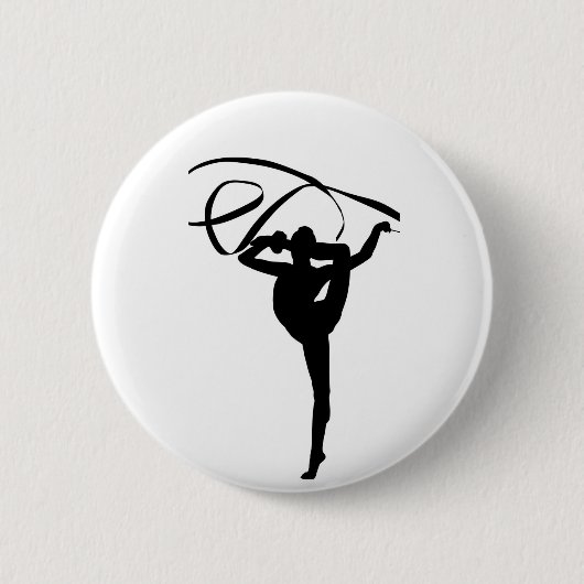 Rhythmic Gymnastics - Ribbon Ronde Button 5,7 Cm (Voorkant)
