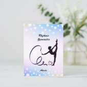 Rhythmic Gymnastics Ribbon Stars Briefkaart (Staand voorkant)