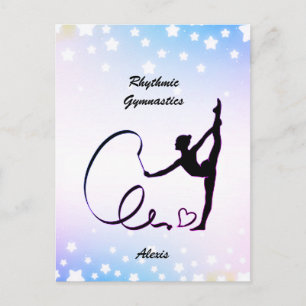 Rhythmic Gymnastics Ribbon Stars Briefkaart