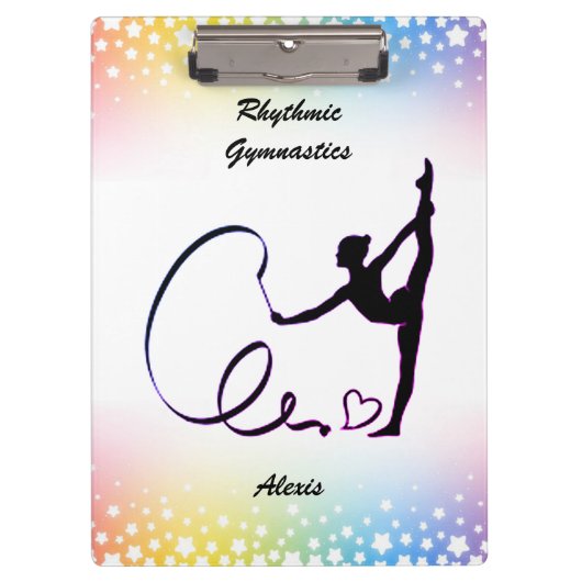 Rhythmic Gymnastics Ribbon Stars Klembord (Voorkant)