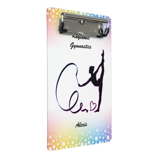 Rhythmic Gymnastics Ribbon Stars Mini Klembord (Schuin)