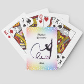 Rhythmic Gymnastics Ribbon Stars Pokerkaarten (Achterkant)