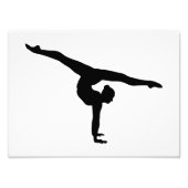 Rhythmic Gymnastics Silhouette Foto Afdruk (Voorkant)