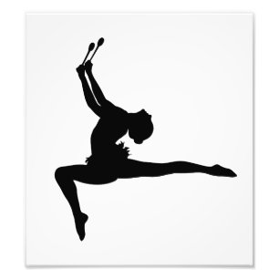 Rhythmic Gymnastics Silhouette Foto Afdruk