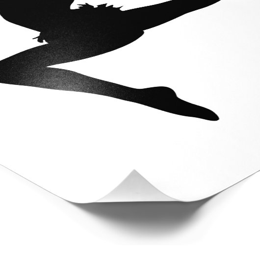 Rhythmic Gymnastics Silhouette Foto Afdruk (Hoek)