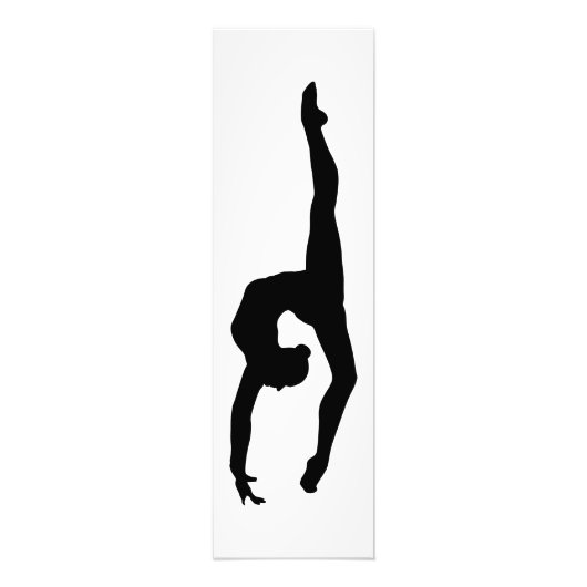 Rhythmic Gymnastics Silhouette Foto Afdruk (Voorkant)