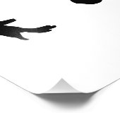 Rhythmic Gymnastics Silhouette Foto Afdruk (Hoek)