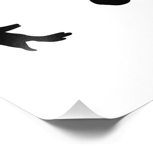 Rhythmic Gymnastics Silhouette Foto Afdruk (Hoek)