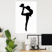 Rhythmic Gymnastics Silhouette Poster (Thuiskantoor)