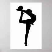 Rhythmic Gymnastics Silhouette Poster (Voorkant)