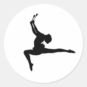 Rhythmic Gymnastics Silhouette Ronde Sticker