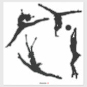 Rhythmic Gymnastics Silhouette Sticker (Vel)