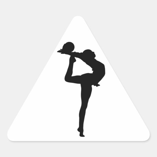 Rhythmic Gymnastics Silhouette Sticker (Voorkant)