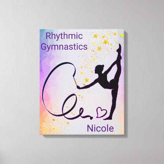 Rhythmic Gymnastics Stretched Canvas Print (Voorkant)