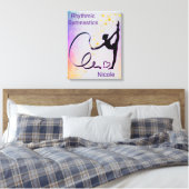 Rhythmic Gymnastics Stretched Canvas Print (Insitu (Slaapkamer))