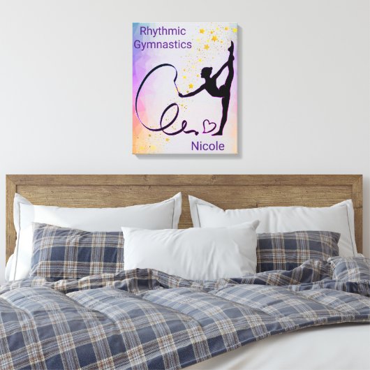 Rhythmic Gymnastics Stretched Canvas Print (Insitu (Slaapkamer))