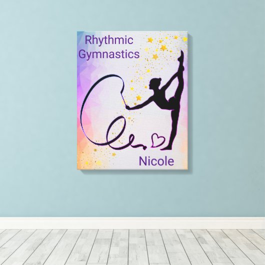 Rhythmic Gymnastics Stretched Canvas Print (Insitu (Houten vloer))