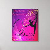 Rhythmic Gymnastics Stretched Canvas Print (Voorkant)