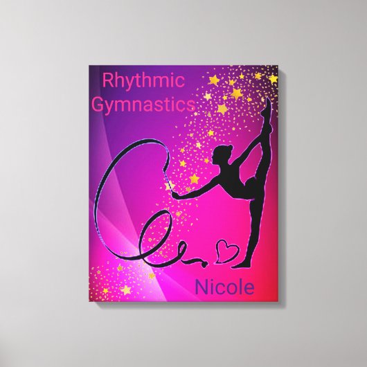 Rhythmic Gymnastics Stretched Canvas Print (Voorkant)