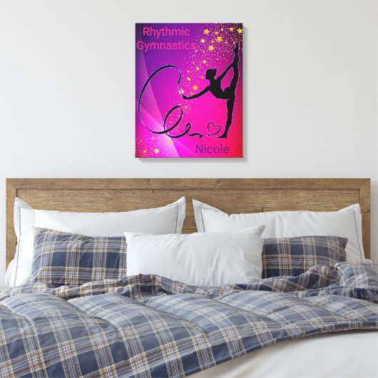 Rhythmic Gymnastics Stretched Canvas Print (Insitu (Slaapkamer))