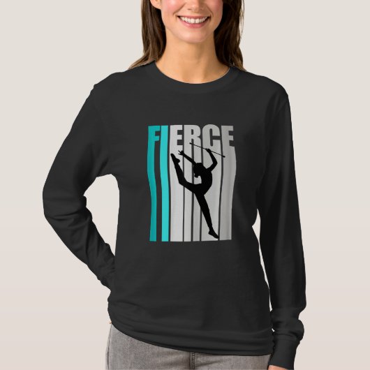 Rhythmic Gymnastics Turquoise Fierce Teammate T-shirt (Voorkant)