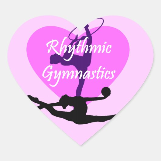 Rhythmic Gymnastiek Hart Sticker (Voorkant)