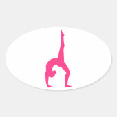 Rhythmic Gymnastiek Ovale Sticker (Voorkant)