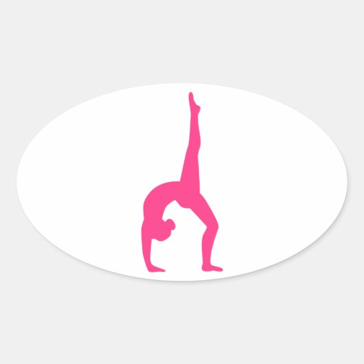 Rhythmic Gymnastiek Ovale Sticker (Voorkant)
