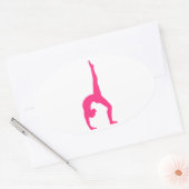 Rhythmic Gymnastiek Ovale Sticker (Envelop)