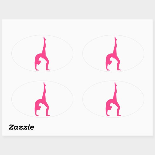 Rhythmic Gymnastiek Ovale Sticker (Vel)