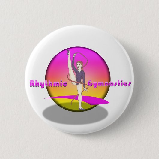 Rhythmic Gymnastiek Ronde Button 5,7 Cm (Voorkant)