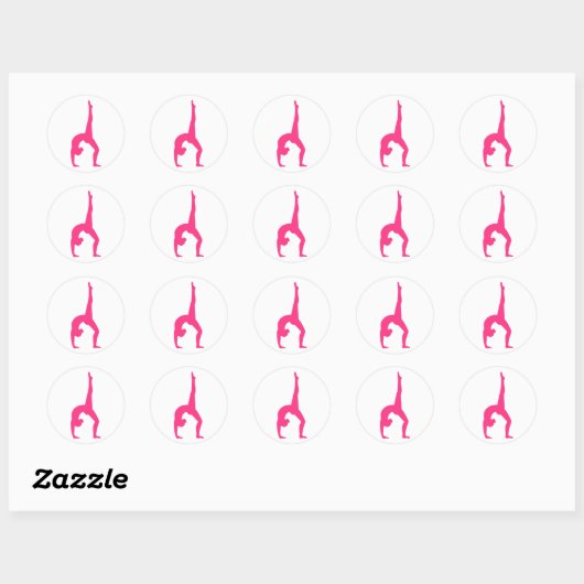 Rhythmic Gymnastiek Ronde Sticker (Vel)