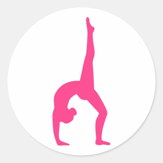 Rhythmic Gymnastiek Ronde Sticker (Voorkant)