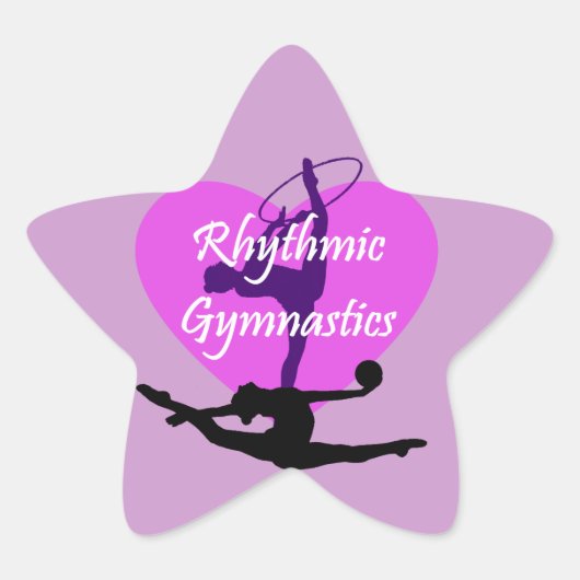Rhythmic Gymnastiek Ster Sticker (Voorkant)