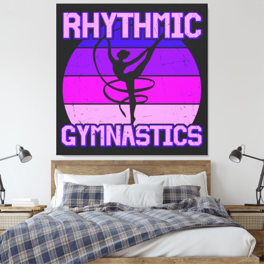 Rhythmic Gymnastiek, verergerd Canvas Afdruk (Insitu (Slaapkamer))