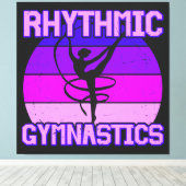 Rhythmic Gymnastiek, verergerd Canvas Afdruk (Insitu (Houten vloer))