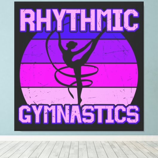 Rhythmic Gymnastiek, verergerd Canvas Afdruk (Insitu (Houten vloer))