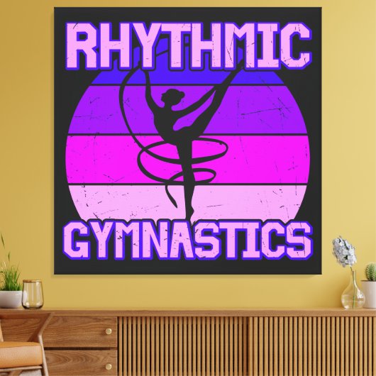 Rhythmic Gymnastiek, verergerd Canvas Afdruk (Insitu (Woonkamer))