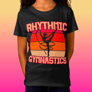 Rhythmic Gymnastiek Verstoord Sinaasappel en rood T-shirt