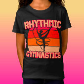 Rhythmic Gymnastiek Verstoord Sinaasappel en rood T-shirt