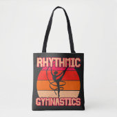 Rhythmic Gymnastiek Verstoord Sinaasappel en rood Tote Bag (Voorkant)