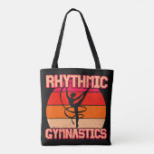 Rhythmic Gymnastiek Verstoord Sinaasappel en rood Tote Bag (Achterkant)