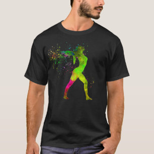 Rhythmic gymnastiek wedstrijd in waterverf 6 t-shirt