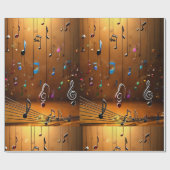 Rhythmic Harmony: Muziekdansstijl Cadeaupapier (Vlak)