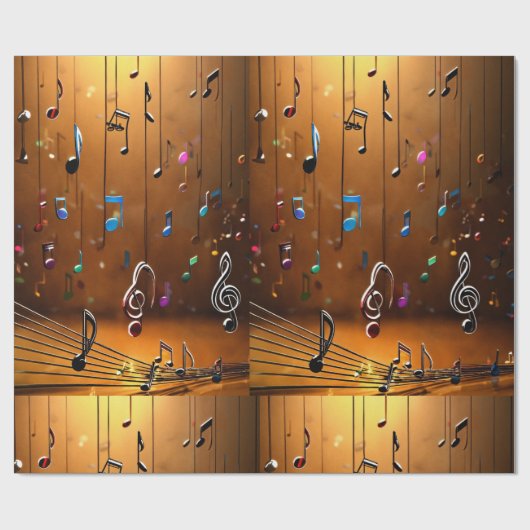 Rhythmic Harmony: Muziekdansstijl Cadeaupapier (Vlak)