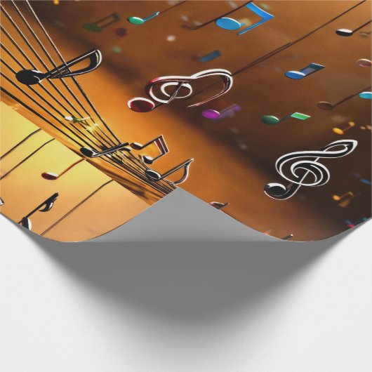 Rhythmic Harmony: Muziekdansstijl Cadeaupapier (Hoek)