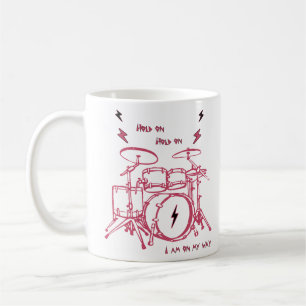 Rhythmic Lightning: On My Way Drum Art Tri-Blend S Koffiemok